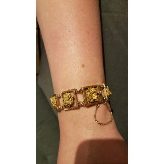 Annonce occasion, vente ou achat 'Bracelet 18k Avec P�pites Or Massif 22k'