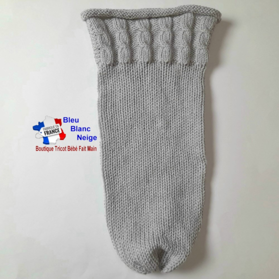 Annonce occasion, vente ou achat 'Cocon de naissance Gris motif torsades'