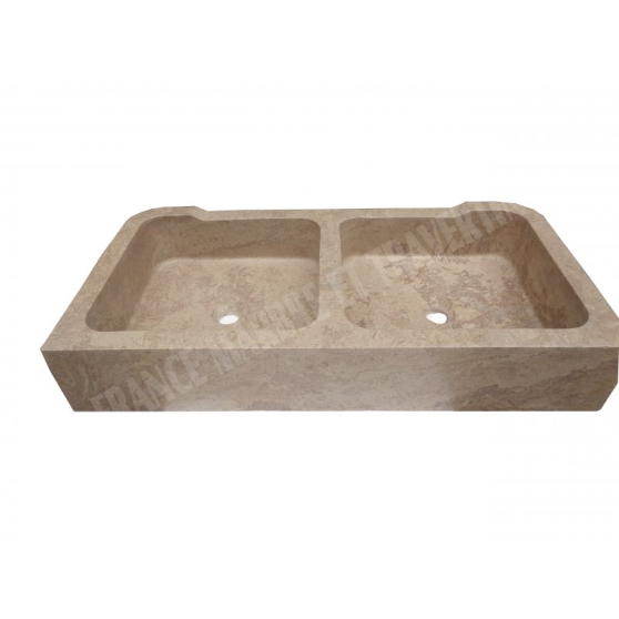 Annonce occasion, vente ou achat 'Travertin Noce �vier 2 Bacs 90x46 cm'