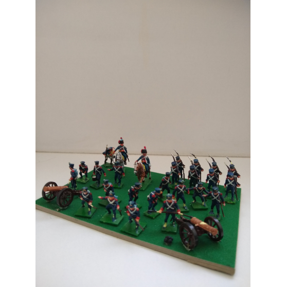 collection de soldats en diorama