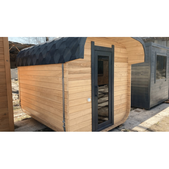 Sauna ext&eacute;rieure Barrel Cub 4 &agrave; 6 pers.