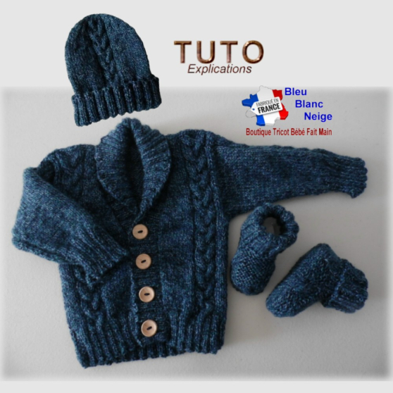 Patron &agrave; tricoter Gilet Irlandais b&eacute;b&eacute;
