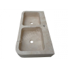 Travertin Classique Beige &Eacute;vier 2 Bacs