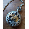 Montre poche quartz tete de chevaux